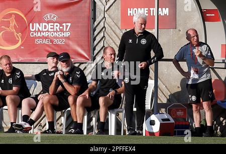 Ness Ziona, Israele. 26th maggio, 2022. Ness Ziona, Israele, 26th 2022 maggio: Azione durante la partita di calcio del Campionato UEFA U17 tra Danimarca e Serbia allo Stadio Nes Tzona di Ness Ziona, Israele. (Alain Schieber/SPP) Credit: SPP Sport Press Photo. /Alamy Live News Foto Stock