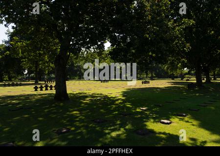 Cimitero di guerra tedesco la Cambe. Vicino a Bayeux. Dipartimento Calvados. Normandia. Francia. Foto Stock