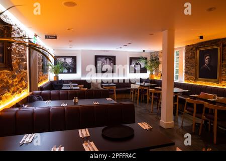 Il Courtyard Restaurant nel Bodmin Jail Hotel a Bodmin, Cornovaglia Foto Stock