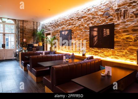 Il Courtyard Restaurant nel Bodmin Jail Hotel a Bodmin, Cornovaglia Foto Stock