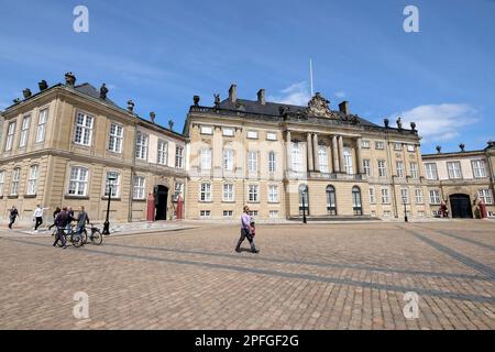 Danimarca, Copenaghen, Palazzo Reale di Amalienborg Foto Stock