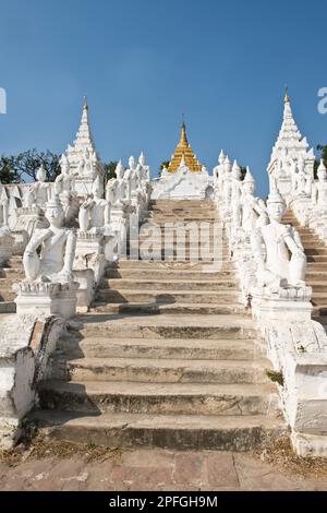 Myanmar, Mingun, Settawya paya Foto Stock