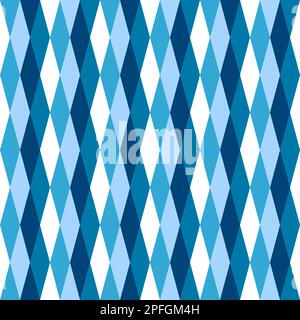 Motivo geometrico a rombo in sfumature di blu Foto Stock