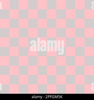 Motivo a scacchi rosa e grigio Foto Stock