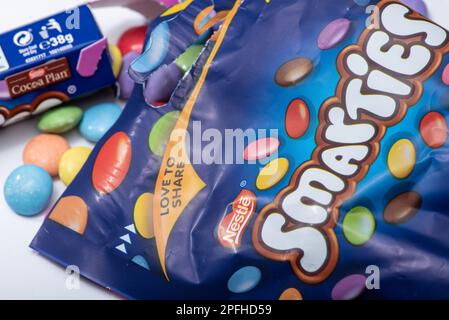 Smarties UK Sweets Confectionary Chocolate Foto Stock