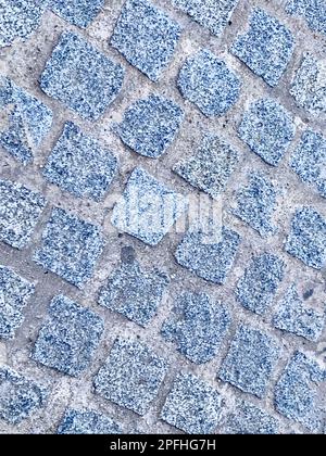 Percorso con pavimento in ciottoli per sfondi e texture Foto Stock