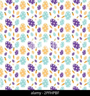 Motivo Pasqua colorato senza cuciture. Motivo Pasqua senza cuciture. Modello di Pasqua. Buona pasqua. Motivo colorato senza cuciture Illustrazione Vettoriale