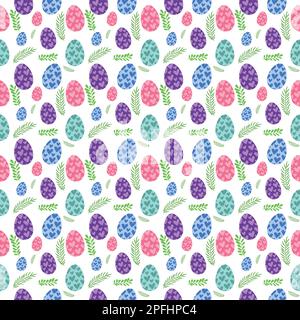 Motivo Pasqua colorato senza cuciture. Motivo Pasqua senza cuciture. Modello di Pasqua. Buona pasqua. Motivo colorato senza cuciture Illustrazione Vettoriale