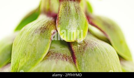 Carciofi sul marmo della cucina Foto Stock