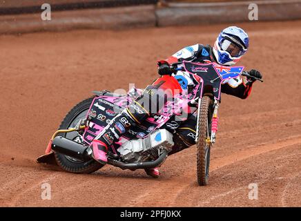 James Pearson di Belle Vue Aces durante la Belle Vue Aces Media Day presso il National Speedway Stadium di Manchester, mercoledì 15th marzo 2023. (Foto: Eddie Garvey | MI News) Foto Stock