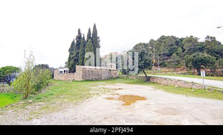 Eremo di Santa Cecilia e cimitero di Granera, Castelltersol, Barcellona, Catalunya, Spagna, Europa Foto Stock
