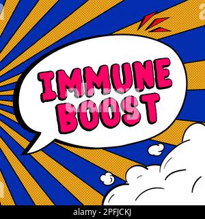 Didascalia concettuale immune Boost. Concetto di Internet essere in grado di resistere a una particolare malattia prevenendo lo sviluppo di agenti patogeni Foto Stock