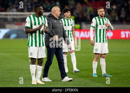 Budapest, Ungheria. 16h marzo 2023. Allenatore Stanislav Cherchesov di Ferencvaros visto dopo la partita della UEFA Europa League tra Ferencvaros e Bayer Leverkusen al Groupama Arena di Budapest. (Photo credit: Gonzales Photo - Balazs Popal). Foto Stock