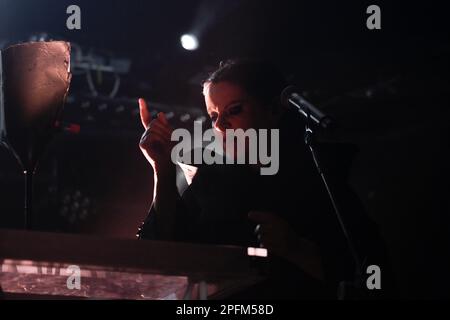 Roma, Italia. 16th Mar, 2023. Meg si esibisce durante la Vesusia in tour al Monk Club di Roma. (Foto di Roberto Bettacchi/Pacific Press) Credit: Pacific Press Media Production Corp./Alamy Live News Foto Stock