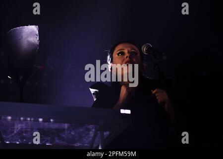 Roma, Italia. 16th Mar, 2023. Meg si esibisce durante la Vesusia in tour al Monk Club di Roma. (Foto di Roberto Bettacchi/Pacific Press) Credit: Pacific Press Media Production Corp./Alamy Live News Foto Stock