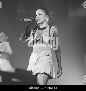 Madrid, Spagna. 17th Mar, 2023. La cantante Emilia Mernes durante una performance a Las Ventas, il 17 marzo 2023 a Madrid, Spagna. (Foto di Oscar Gonzalez/NurPhoto) Credit: NurPhoto SRL/Alamy Live News Foto Stock