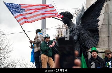 Festa della parata di San Patrizio Dublino Irlanda 2023 Foto Stock