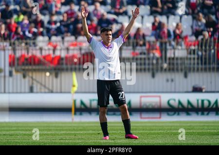 Monza, Italia. 18th Mar, 2023. Pablo Galdames (cremonese USA) durante il campionato italiano Serie Una partita di calcio tra AC Monza e Cremonese USA il 18 marzo 2023 all'U-Power Stadium di Monza - Photo Morgese-Rossini/DPPI Credit: DPPI Media/Alamy Live News Foto Stock