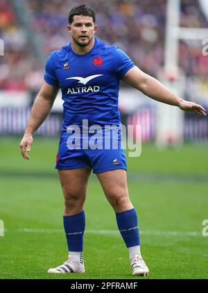 Julien Marchand in Francia durante la partita Guinness Six Nations allo Stade de France di Parigi. Data immagine: Sabato 18 marzo 2023. Foto Stock