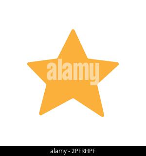 icona a stella dorata brillante su sfondo bianco Illustrazione Vettoriale