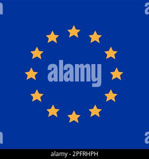icona del vettore di bandiera dell'unione europea isolata, bandiera dell'unione europea Illustrazione Vettoriale