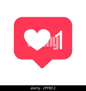 Icona come il cuore su un pin rosso isolato su sfondo bianco Vector graphic Illustrazione Vettoriale