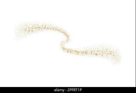 Vector gold glitter wave stract background, Golden glitter su sfondo bianco, Gold glitter card design. Illustrazione Vettoriale