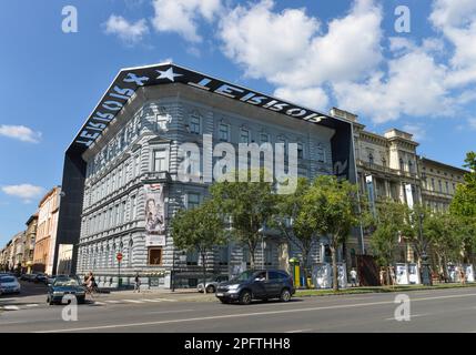 Casa del terrore, Andrassy ut, Budapest, Ungheria Foto Stock