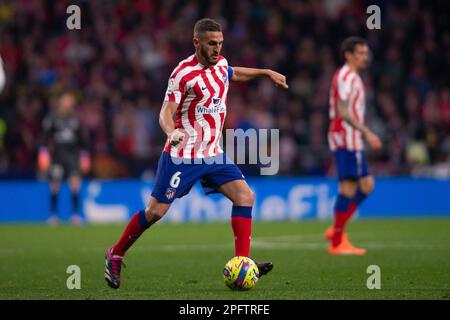 Madrid, Spagna. 18th Mar, 2023. 18t marzo 2023; Stadio Civitas Metropolitano, Madrid, Spagna, Calcio spagnolo la Liga, Atletico de Madrid contro Valencia Futbol Club; Koke 900/Cordon Press Credit: CORDON PRESS/Alamy Live News Foto Stock