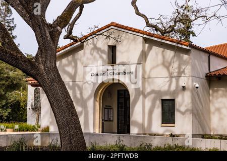 Le Camere del Consiglio cittadino di Atherton California Foto Stock
