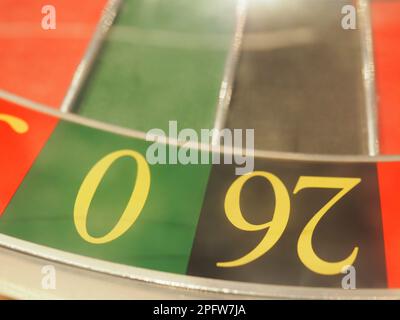 Primo piano del tavolo del casinò Foto Stock