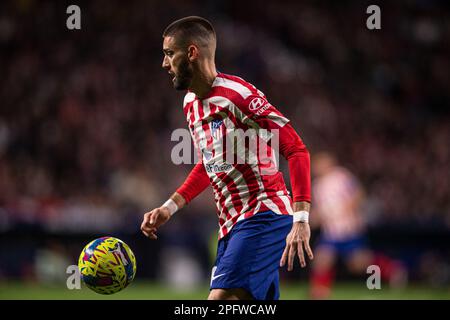 18th marzo 2023; Stadio Civitas Metropolitano, Madrid, Spagna, Calcio spagnolo la Liga, Atletico Madrid contro Valencia; Yanick Carrasco Foto Stock