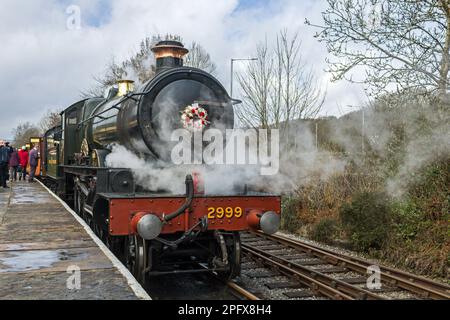 2999 "Lady of Legend" alla stazione ferroviaria di Rawtenstall. Foto Stock