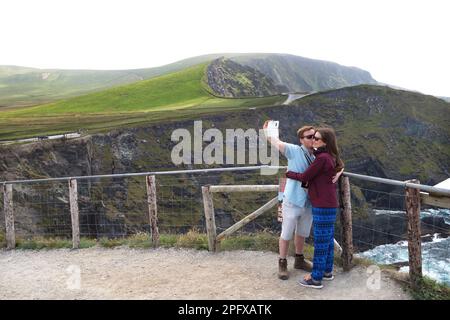 Vista panoramica a Kerry Clffs, Portmagee irlanda Foto Stock