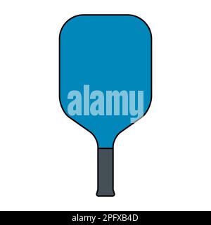 Pickleball racket sport, icona indoor paddle, web flat simbolo vettore illustrazione . Illustrazione Vettoriale