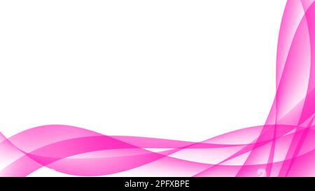 rosa onda astratto sfondo bianco Foto Stock