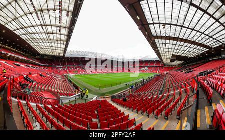 Manchester, Regno Unito. 19th Mar, 2023. Una vista generale del campo da calcio Old Trafford davanti alla partita della fa Cup a Old Trafford, Manchester. Il credito dell'immagine dovrebbe essere: Gary Oakley/Sportimage Credit: Sportimage/Alamy Live News Foto Stock