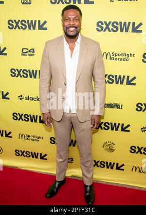 AUSTIN, TEXAS - 18 MARZO: Chris Tucker partecipa alla prima mondiale di 'Air' al Paramount Theatre durante la SXSW Conference and Festival del 2023 il 18 marzo 2023 ad Austin, Texas (Photo by Maggie Boyd/SipaUSA) Credit: Sipa USA/Alamy Live News Foto Stock