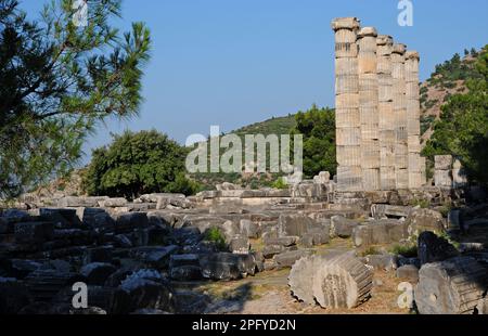 Priene Città Vecchia - Aydin - TURCHIA Foto Stock