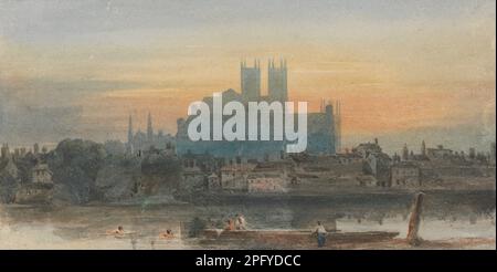 Westminster da Lambeth circa 1813 di David Cox Foto Stock