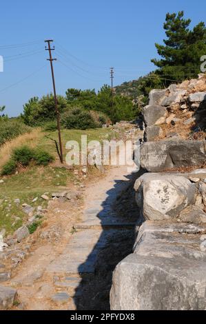 Priene Città Vecchia - Aydin - TURCHIA Foto Stock