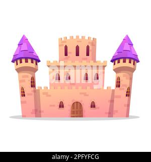 Cartoon Fairy tale Castello Vector Illustration Illustrazione Vettoriale