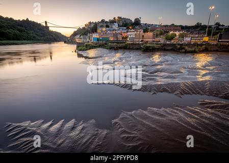 Vista panoramica del villaggio di Bristol nel Regno Unito Foto Stock