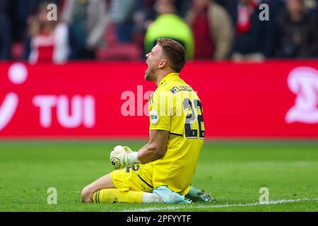 19-03-2023: Sport: AJAX contro Feyenoord AMSTERDAM, PAESI BASSI - 19 MARZO: Portiere Timon Wellenreuther (Feyenoord Rotterdam) durante la partita Eredivis Foto Stock