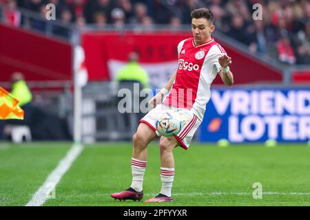 19-03-2023: Sport: AJAX contro Feyenoord AMSTERDAM, PAESI BASSI - 19 MARZO: Francisco Conceicao (Ajax) durante la partita Eredivie AFC Ajax e Feyenoord Foto Stock