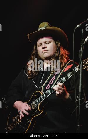 Berna, Svizzera. 17th marzo 2023. Il cantante, cantautore e musicista americano Marcus King si esibisce in un concerto dal vivo al Bierhübeli di Berna. (Photo credit: Gonzales Photo - Tilman Jentzsch). Foto Stock