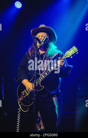 Berna, Svizzera. 17th marzo 2023. Il cantante, cantautore e musicista americano Marcus King si esibisce in un concerto dal vivo al Bierhübeli di Berna. (Photo credit: Gonzales Photo - Tilman Jentzsch). Foto Stock