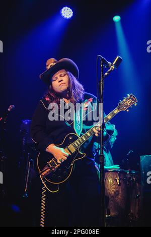 Berna, Svizzera. 17th marzo 2023. Il cantante, cantautore e musicista americano Marcus King si esibisce in un concerto dal vivo al Bierhübeli di Berna. (Photo credit: Gonzales Photo - Tilman Jentzsch). Foto Stock