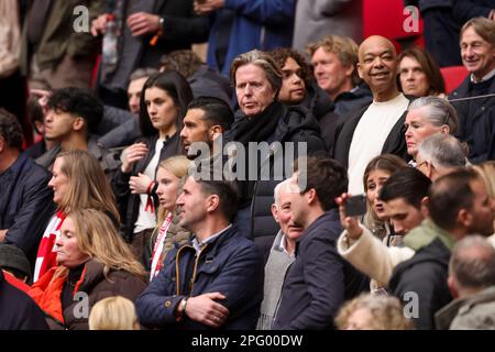 19-03-2023: Sport: AJAX contro Feyenoord AMSTERDAM, PAESI BASSI - 19 MARZO: Tifosi di Ajax durante la partita Eredivie AFC Ajax e Feyenoord Rotterdam a J Foto Stock