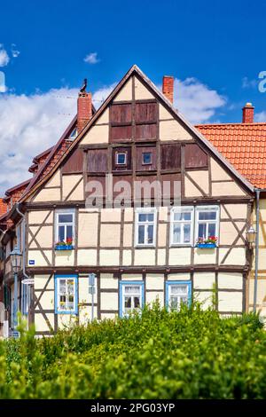 Impressioni dalla Città Patrimonio Mondiale dell'Umanità di Quedlinburg Harz Mountains Foto Stock